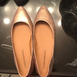 Lucky Brand rose gold flats - never worn